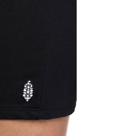 NEW Free People Cropped Sunny Short Set + Long Sleeve Top Large Black - Picture 7 of 9